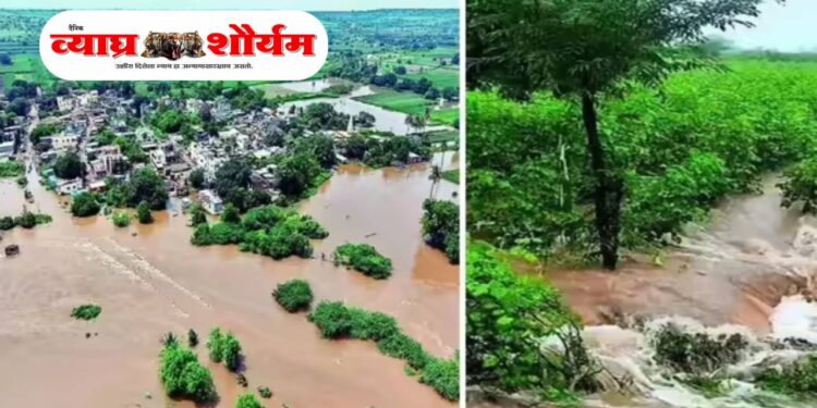 परतीच्या पावसाने कहर : खान्देश–मराठवाड्यात पूरस्थिती, राज्यात पाच जणांचा बळी