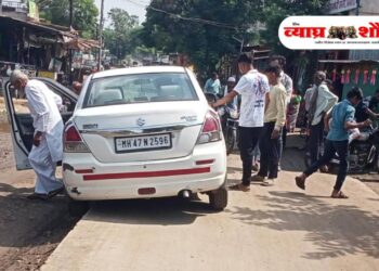 निंभोरा अपुर्ण काँक्रिटचा रस्त्ता ठरतोय जिवघेणा वाहनधारक झाले त्रस्त