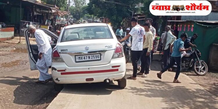 निंभोरा अपुर्ण काँक्रिटचा रस्त्ता ठरतोय जिवघेणा वाहनधारक झाले त्रस्त