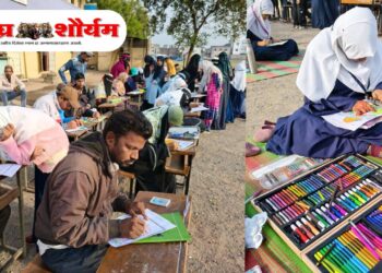 विद्यार्थी-पालक रंगसंगती स्पर्धेत सर्जनशीलतेचा बहार – उसामा उर्दू हायस्कूलचा उपक्रम यशस्वी