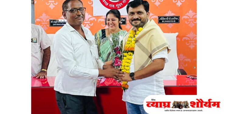 विवरे खुर्द येथे प्रभारी सरपंचपदी संदीप पाटील यांची निवड